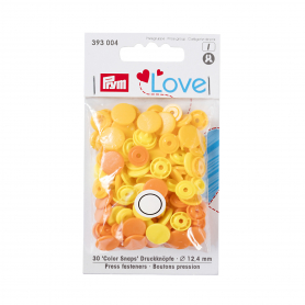 COLOUR SNAP FASTENER, PRYM LOVE, 12.44 MM, YELLOW