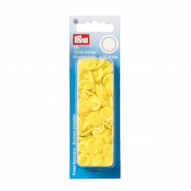 NON-SEW PRESS FASTENERS, COLOUR SNAPS, ROUND, 12.4MM, LIGHT YELLOW