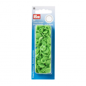 NON-SEW PRESS FASTENERS, COLOUR SNAPS, ROUND, 12.4MM, LIGHT GREEN