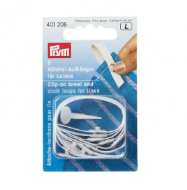 CLIP ON TOWEL AND CLOTH HOOKS, TERRY, WHITE