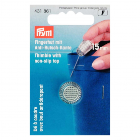 THIMBLE WITH ANTI-SLIP EDGE, 15.0MM, SILVER-COLOURED, ITEMS