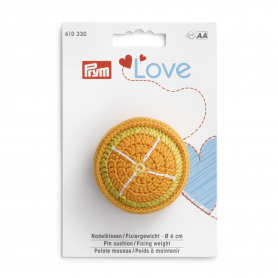 PIN CUSHION/FIXING WEIGHT, PRYM LOVE, ORANGE