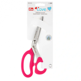 TEXTILE SCISSORS WITH MICRO SERRATION, PRYM LOVE, 21CM/8'', PINK