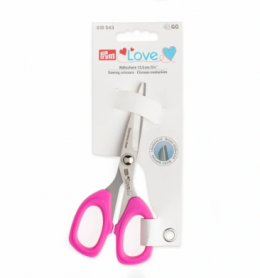 SEWING SCISSORS WITH MICRO SERRATION, PRYM LOVE, 13.5CM/5&frac14;'', PINK