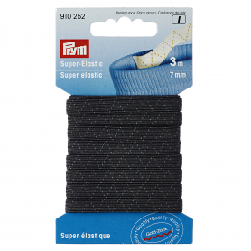 SUPER ELASTIC, 7MM, BLACK, 3M