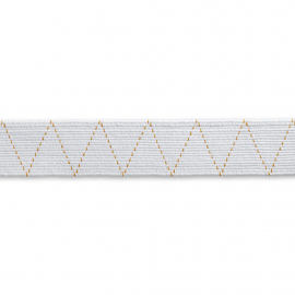 STANDARD ELASTIC, 25MM, WHITE, 1M