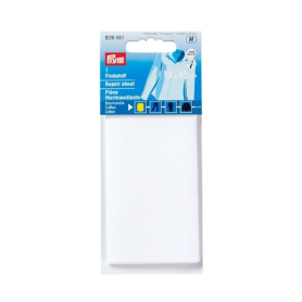 REPAIR SHEET IRON-ON, 12 X 45CM, WHITE