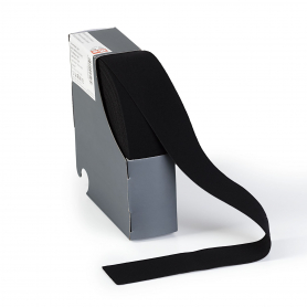 ELASTIC WAISTBAND, 38MM, BLACK 10M