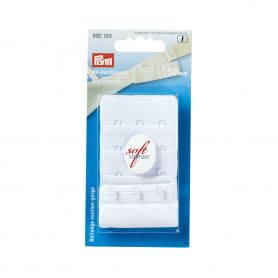 BRA EXTENDER, 3X3 HOOK, 50MM, WHITE