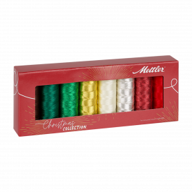 KIT - 8 SPOOLS - POLY SHEEN / METALLIC(4X 3406 200M / 4X 7633 100M - ) CHRISTMAS