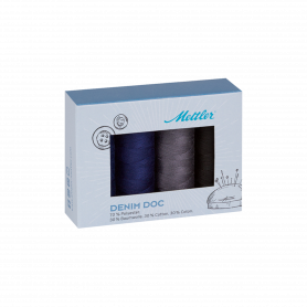 KIT - 4 SPOOLS - DENIM DOC 75(5100 - 100M) DARK