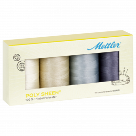 KIT - 4 SPOOLS - POLY SHEEN NO. 40(2596 - 800M) GRANITE