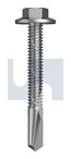 #12-24x44 S500 SDS FLANGED HEX BI-METAL 304 STAINLESS