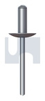 #46 RIVET DOME HEAD LARGE FLANGE PLAIN