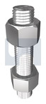 5/8x240 UNC STUD BOLT & NUT KIT PLAIN