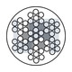 4x305m WIRE ROPE 7x7 PVC WHITE Gr316