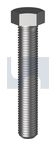 M10-1.25x25 METRIC FINE HEX SET SCREW Z/P