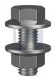 M12x80 PURLIN FLANGE BOLT & NUT KIT Z/P