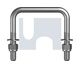 1/2x75x100 BSW U BOLT SQUARE KIT NYLOC / HDG