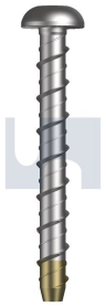 M8x100 XBOLT PRO - DOME HEAD BI-METAL 316 STAINLESS