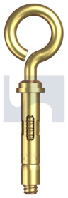 M8x45 TYGABOLT EYE (SLEEVE ANCHOR) ZINC YELLOW PASSIVATE