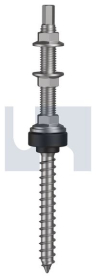 M8x200 NW21 SOLAR SCREW KIT DUAL THRD 304 STAINLESS