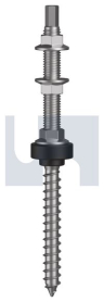 M12x350 NW21 SOLAR SCREW KIT DUAL THRD 304 STAINLESS