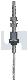 8/M10x200 RWA22 SOLAR SCREW KIT DUAL THD 304 STAINLESS