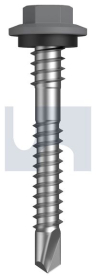 #12-14x43 METAL SDS HEX + WASHER + XGRiP BLUEGUM -CL4