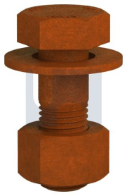 M24x140 STRUCTURAL ASSEMBLY CL8.8 WEATHERING STEEL