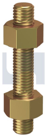 5/8x105 UNC STUD BOLT & NUT KIT ZINC YELLOW PASSIVATE