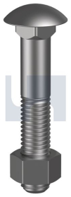 M12x80 CUP HEAD BOLT & NUT HOT DIP GALVANISED