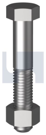 M22x80 HEX BOLT & NUT PLAIN