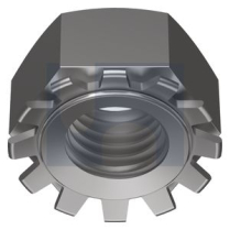 M6 HEX K-LOCK NUT - TOOTH LOCK ZINC PLATED