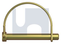 6mmx55 SHAFT LOCKING PIN D TYPE ZINC YELLOW PASSIVATE