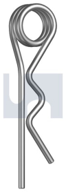 8mm DOUBLE COIL R CLIP PIN ZINC PLATED
