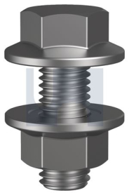 M16x45 PURLIN FLANGE BOLT & NUT ZINC PLATED