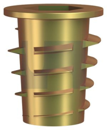 M10x20 HEX TIMBER INSERT FLANGE NUT ZINC YELLOW PASSIVATE
