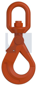 6mm SAFETY HOOK WITH SWIVEL POWDER COAT