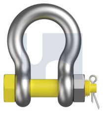 22mm LIFTING BOW SHACKLE SAFETY PIN HOT DIP GALVANISED