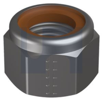 M12 HUP NYLOC HEX NUT BROWN RING 304 STAINLESS