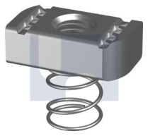 M10 STRUT CHANNEL NUT SHORT SPRING 316 STAINLESS