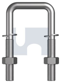 M12x52X110 U BOLT SQUARE KIT SPRING WASH 316 STAINLESS