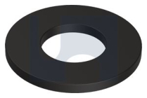 M8x19.0x1.6 FLAT RND WASHER ZINC BLACK PASSIVATE