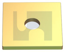 M12x50x3 XBOLT SQUARE WASHER ZINC YELLOW PASSIVATE