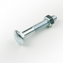 3/8x3 BSW Z/P Cup Hd Bolt & Nut-100