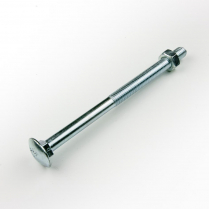 3/8x6.1/2 BSW Z/P Cup Hd Bolt & Nut-50