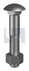 M6x150 CUP HEAD BOLT & NUT Z/P