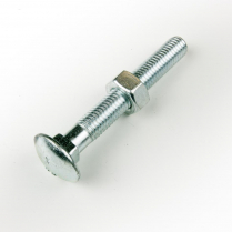 M10x70 CL4.6 Z/P Cup Hd Bolt & Nut-100