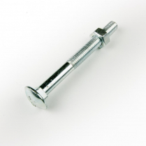 M10x100 CL4.6 Z/P Cup Hd Bolt & Nut-50